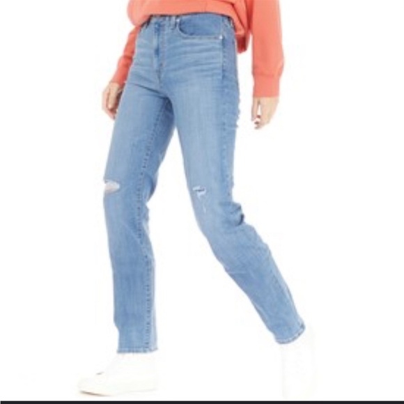 LEVI’s 724 High Rise Straight Distressed Blue Jeans Size 27 - Picture 1 of 13